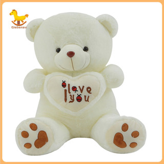Gấu bông Qiebenav họa tiết chữ I Love You có đèn LED dễ thương