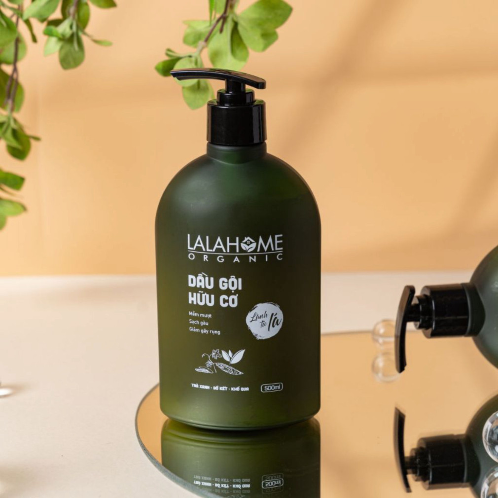 Combo 2 chai dầu gội thảo dược LALAHOME ORGANIC - Giảm ngứa, sạch gàu, giảm gãy dụng tóc - Chai 500m