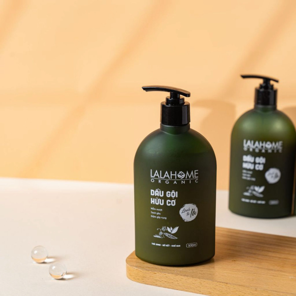 Combo 2 chai dầu gội thảo dược LALAHOME ORGANIC - Giảm ngứa, sạch gàu, giảm gãy dụng tóc