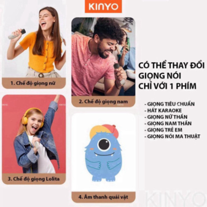Loa bluetooth karaoke Kinyo K12 tặng kèm 2 mic và sticker,loa karaoke không dây âm thanh bass hay cùng đèn led có BH P2T | BigBuy360 - bigbuy360.vn