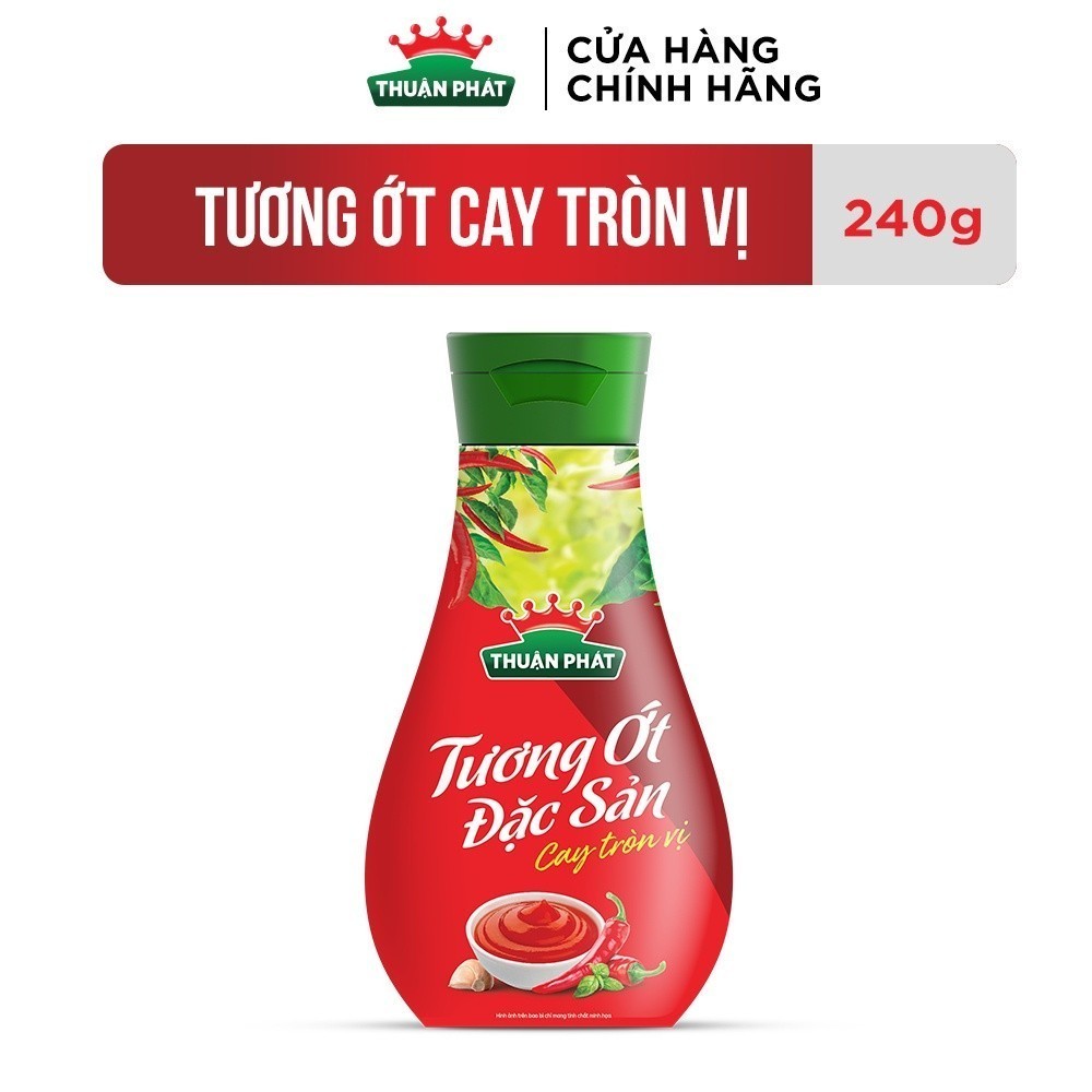 Combo Tương Ớt Thuận Phát Cay Tròn Vị 240G + Nước mắm cá cơm Thuận Phát 60 độ đạm 490ml - Từ 3 loại cá cơm Phú Quốc