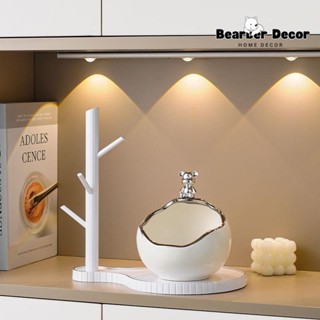 Đồ Decor Trang Trí Gấu Bearbrick Khay Đựng Mỹ Phẩm, Chìa Khóa Sang Trọng Trang Trí Phòng Khách Decor