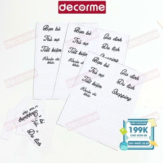 Sticker dán sổ tiết kiệm A6 sổ tay chi tiêu bìa da A6