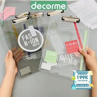 File kẹp tài liệu A4 trong suốt, bìa trình ký nhựa cao cấp DecorMe  dụng cụ văn phòng phẩm