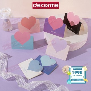 Thiệp tim phối màu, phụ kiện quà tặng độc đáo, DECORME