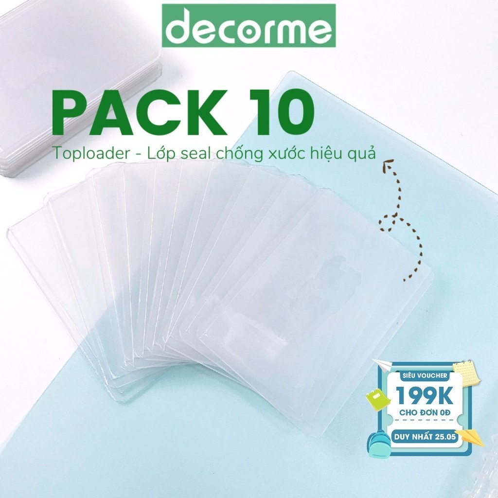 Set 25/50/100 chiếc Toploader kích thước A7 - B8 đựng card ảnh, card idol Kpop