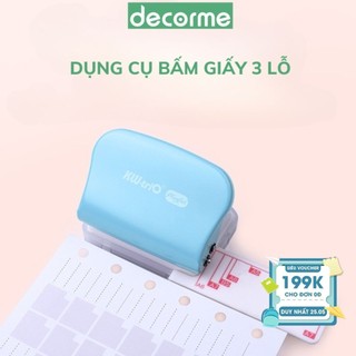 Dụng cụ bấm lỗ giấy B5 A5 A6 A7 3 6 9 lỗ KW-triO 99H3 Decorme Đồ đục lỗ giấy làm sổ còng phụ kiện văn phòng phẩm