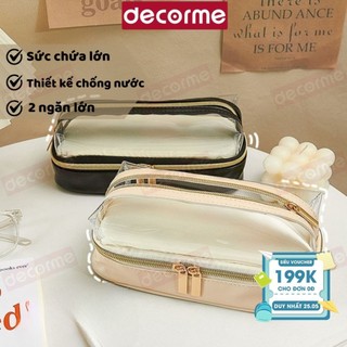 Hộp bút chì Decorme túi bút học sinh 2 tầng sức chưa lớn Chống Nước Đa Năng Phong Cách Hàn Quốc văn phòng phẩm