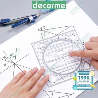 Thước vẽ hình học đa năng Decorme Thước Parabol, Dụng Cụ Học Tập Toán Học Hình Học, Cho Học Sinh, Sinh Viên