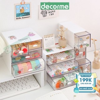 Kệ đựng bút DecorMe tủ đựng bút decor bàn học hộp đựng bút trang trí bàn học trong suốt nhiều ngăn sức chứa lớn