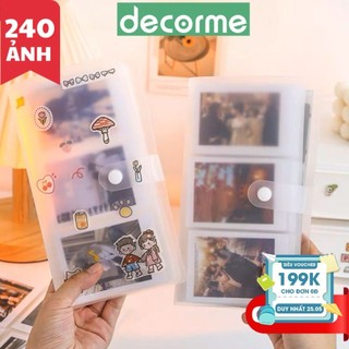 Collect book đựng thẻ album ảnh 240 ô 57*90mm cúc bấm sổ lưu trữ sticker SMLA6-A7