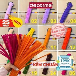 Kẽm Nhung Loại 1, 2 Decorme kẽm làm hoa nhiều màu đỏ tươi, đỏ đô, vàng, cam, xanh mạ..loại 1 giá sỉ bó 100 sợi