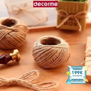Dây thừng nhỏ dây gai trang trí, gói quà Decorme, phụ kiện trang trí quà tặng độc đáo