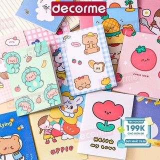 Sổ Tay Mini Lẻ Ngang Hình động vật Cute 32 trang DecorMe Sổ tay làm sổ kế hoạch ghi chép loại đẹp