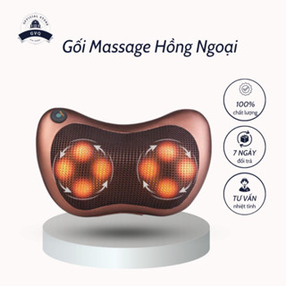 Gối Massage Cổ Vai Gáy 8 Bi Công Suất 30W Thiết Kế Cao Cấp Giúp Thư Giãn Giảm Mệt Mỏi (GVQ Store)