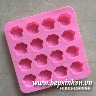Khuôn silicon 3d bàn chân mèo mini