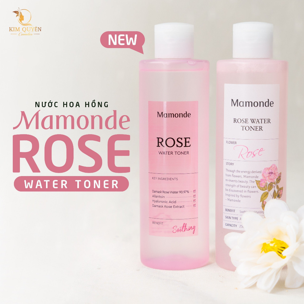 Toner Mamonde Aqua Peel - Pore Clean - Chamomile Pure - Flower Honey - Rose Water Toner