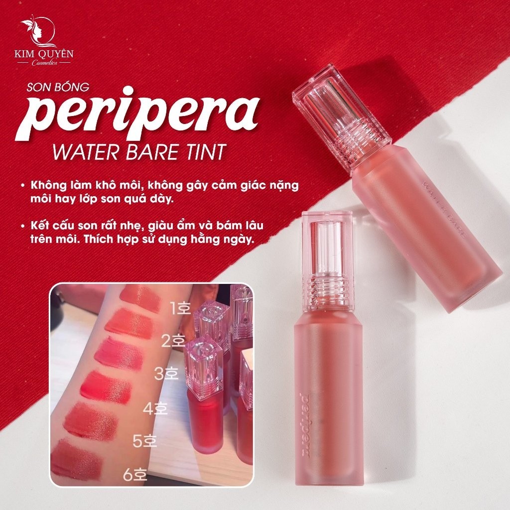 SON BÓNG PERIPERA WATER BARE TINT / INK MOOD GLOWY TINT