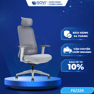 Ghế công thái học Ergonomic GOVI Felix F6232A - Thiết kế tựa đầu điều chỉnh, tựa tay 3D nâng hạ, mâm ghế ngả 135 độ