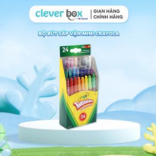 Bộ bút sáp vặn 24 màu crayola mini twistable crayon tiện lợi, sáp màu mịn, đều màu clever box