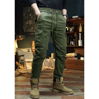  Quần Jogger kaki nam túi hộp túi đóng phối khuy sang chảnh có dây rút bo gấu nhiều túi H6 