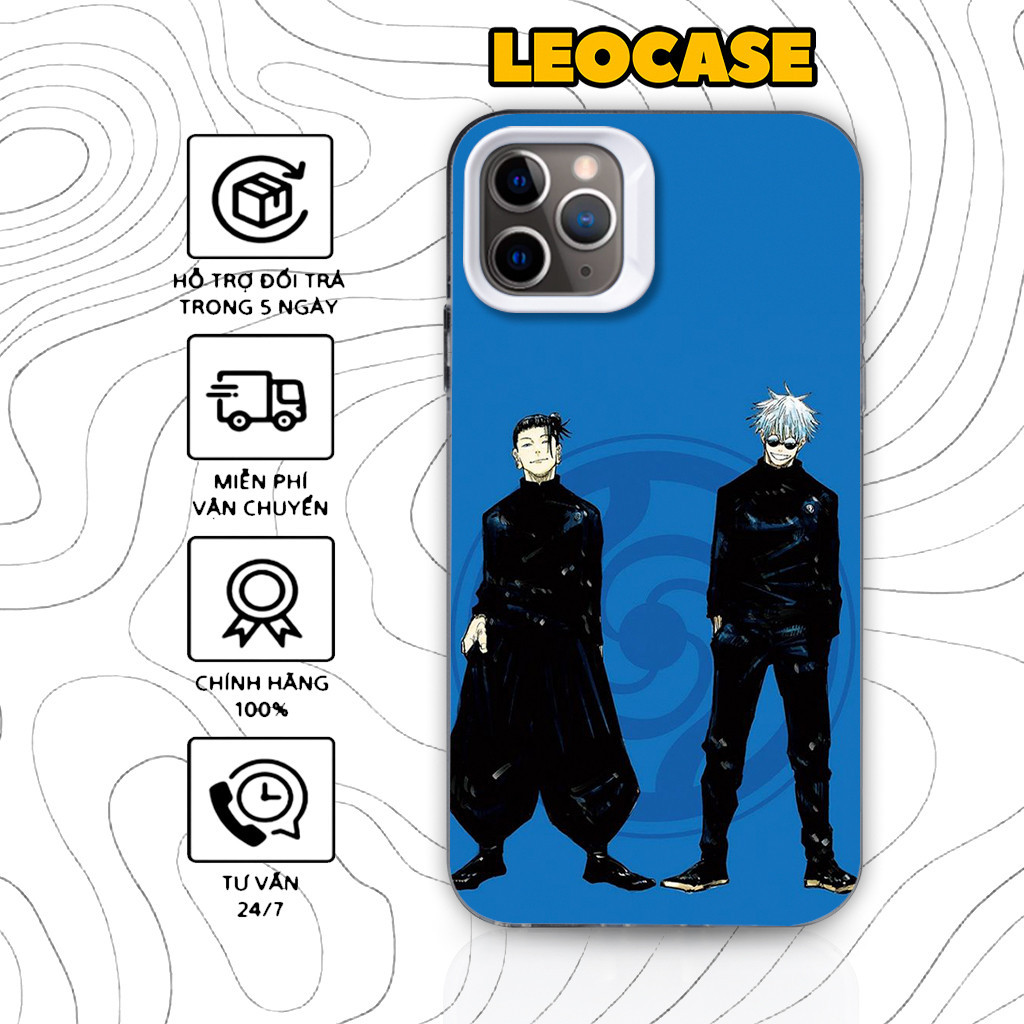 Ốp lưng iPhone silicone cao cấp Leocase Geto x Gojo Jujutsu Kaisen Anime Manga cho iPhone
