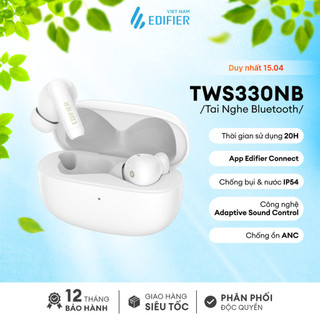 Tai nghe Bluetooth 5.0 EDIFIER TWS 330NB - Bản quốc - Thời gian hoạt động 20 giờ - Chính hãng