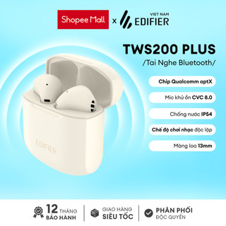 Tai nghe Bluetooth 5.0 EDIFIER TWS200 Plus Bản quốc tế mới nhất Thời gian hoạt động 24 giờ Chống ồn CVC 8.0 Chip APTX