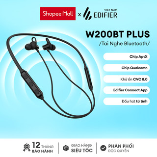Tai nghe Bluetooth 5.1 EDIFIER W200BT Plus Âm thanh Stereo Chống nước IP54 - Hàng chính hãng - Bảo hành 12 tháng
