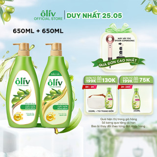  Combo Dầu Gội Ôliv Chắc Khỏe Bồng Bềnh 650ML + Dầu Xả Ôliv Chắc Khỏe Bồng Bềnh 650ML