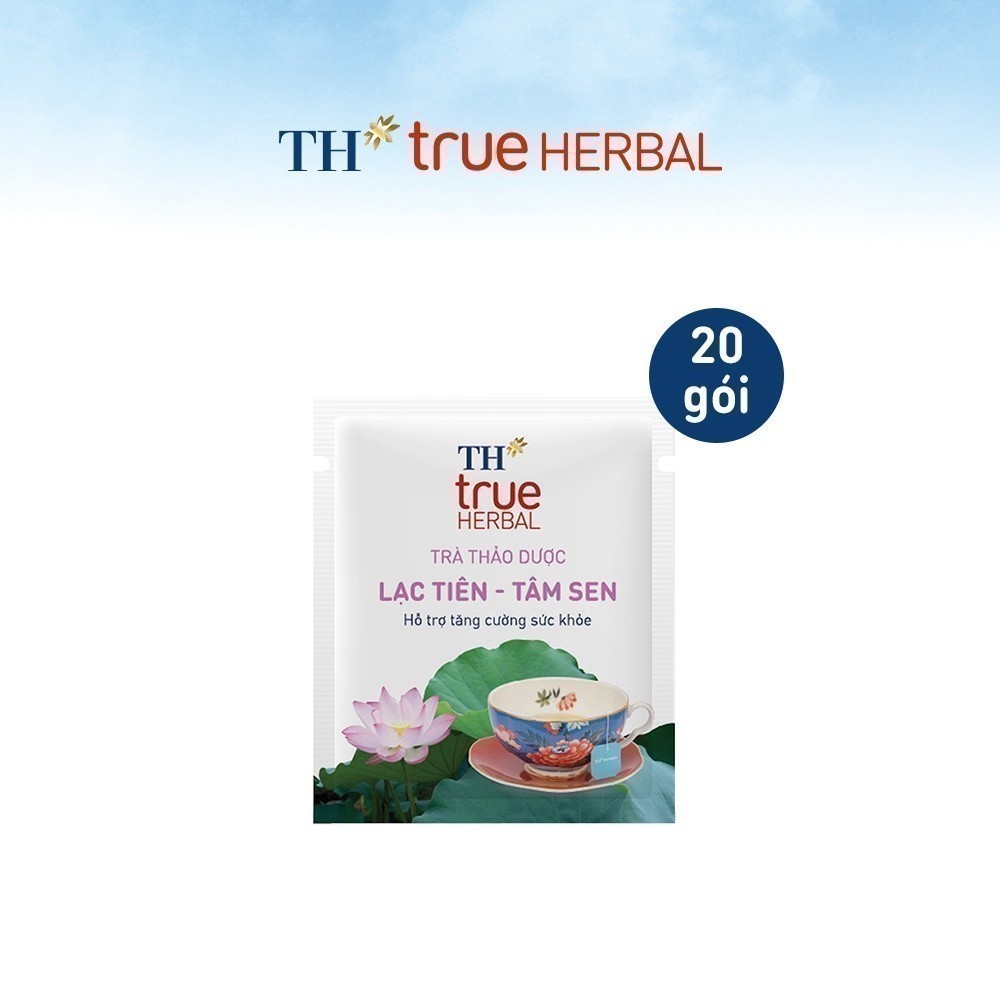 Hộp trà Lạc tiên – Tâm sen TH True Herbal (20 gói)