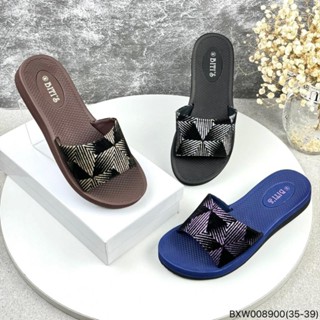 Dép lê nữ size 35-39 trung niên bản ngang quai nhung kim tuyến đế xốp cao 3-4P BXW008900