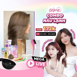 Combo Thuốc Nhuộm Tóc NÂU LẠNH Full Dụng Cụ, Keratin Collagen, Kem Chống Rát, Ủ Biotin | Chenglovehair, Chenglovehairs