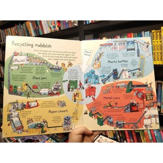 Sách - Flap Book See Inside Recycling and Rubbish