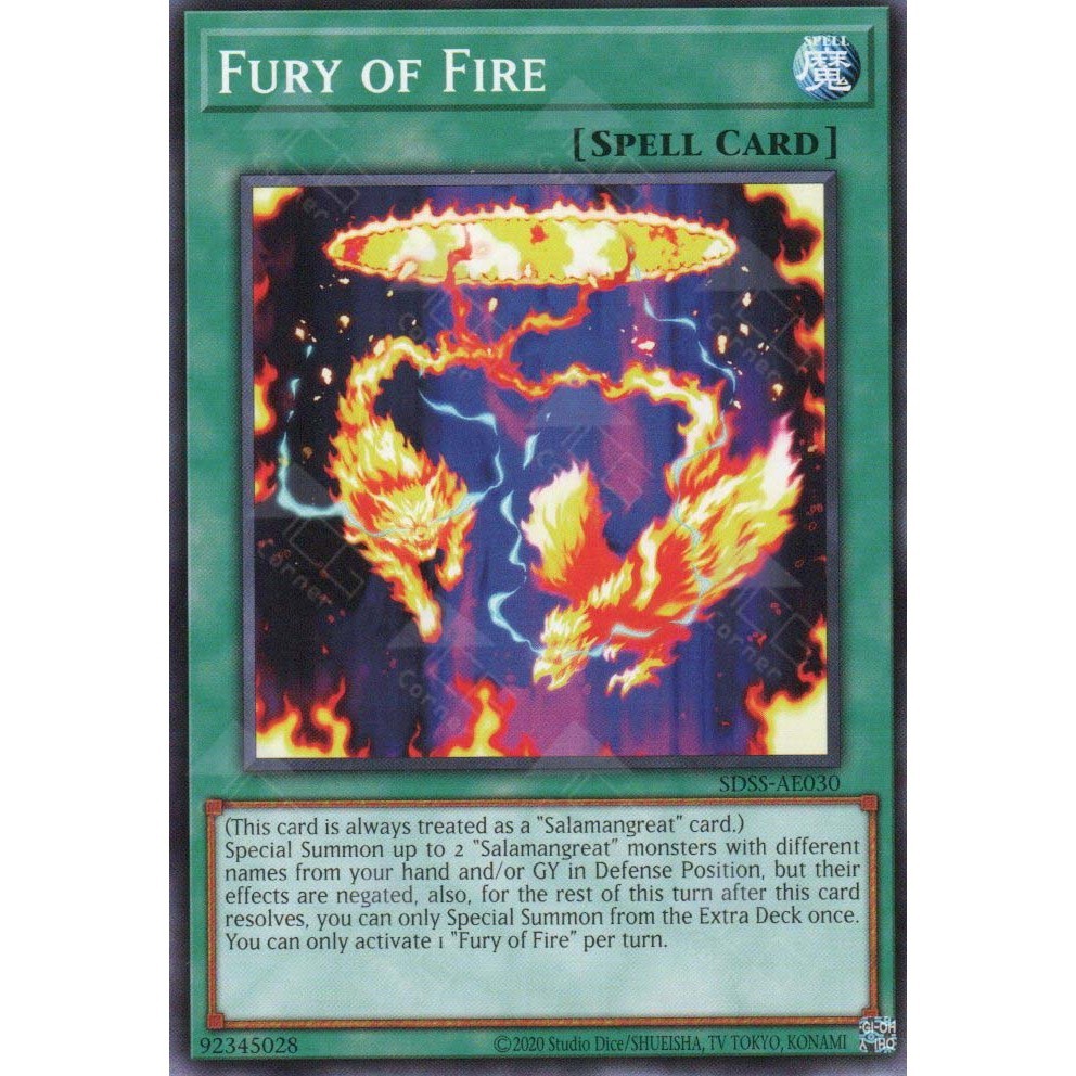 [ Bài Yugioh Chính Hãng ] SDSS-AE030 Fury of Fire - Common