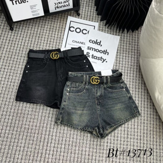 [HOT] Quần sooc jean khóa túi sau kèm đai hàng QCL1, quần bò nữ dáng ngắn siêu tôn dáng siêu xinh siêu sang N 72.