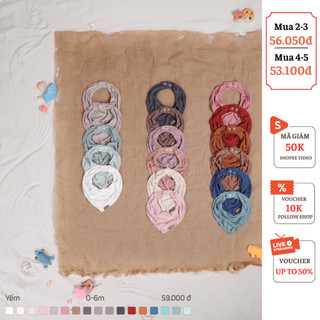 Yếm sơ sinh cookie cho bé size từ 0 đến 6 tháng