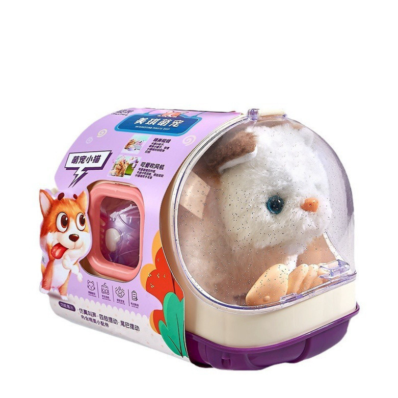 Đồ chơi chăm sóc thú cưng, lồng thỏ bông, mèo bông, chó bông biết đi kêu, ba lô chó bông cho bé