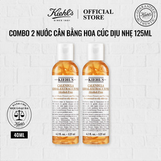 Bộ đôi nước cân bằng hoa cúc Kiehl's Calendula Herbal Extract Alcohol-Free Toner 125ml
