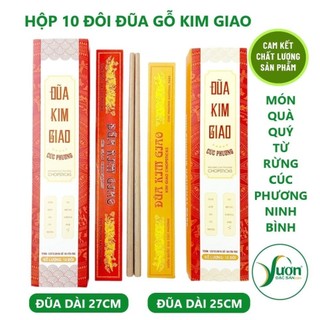 Đũa Kim Giao Cúc Phương đũa ggỗ quý cao cấp đũa tiến Vùa làm quà biếu tặng sang trọng - Vườn Đặc Sản