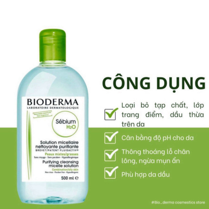 Nước tẩy trang bioderma 500ml dành cho mọi loại da chính hãng- cerave store vip | BigBuy360 - bigbuy360.vn
