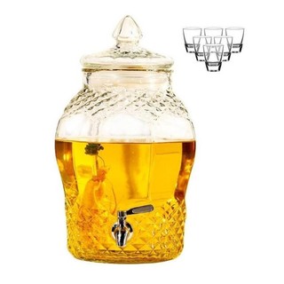 Bình thủy tinh 8833 dung tích 3 lít có vòi rót