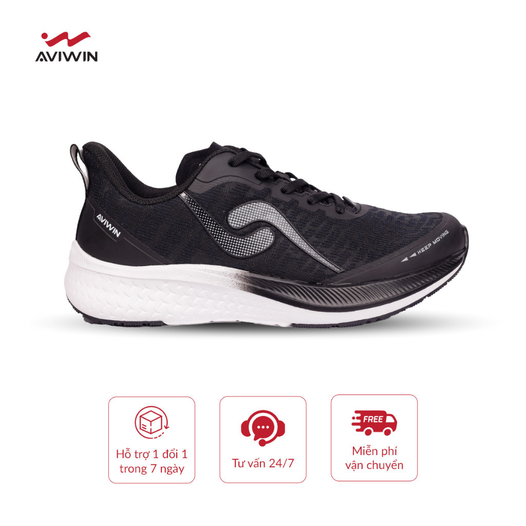 Aviwin Giày thể thao chạy bộ nam đen Avispeed chính hãng