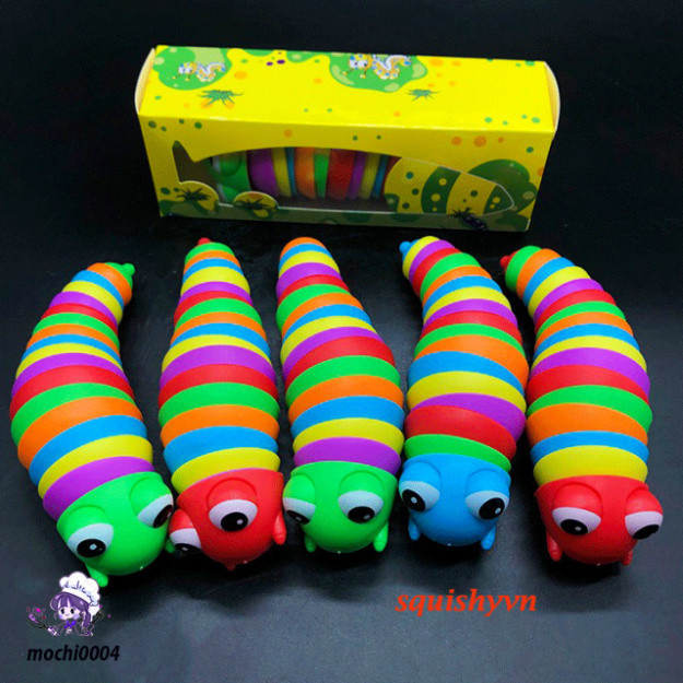 Squishy con sâu róm sâu béo ú khổng lồ mềm dẻo đồ chơi dễ thương cho bé slime