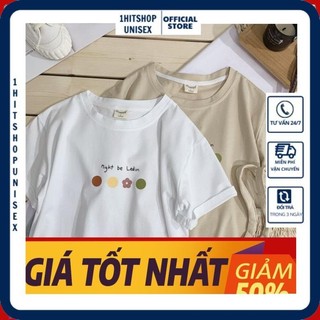 Áo Phông Nữ 1HITSHOPUNISEX  Áo Thun Tay Lỡ 4 hình Might be ledin cực xinh đơn giản dễ phối đồ - form rộng