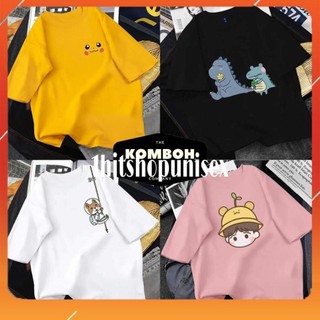 Áo Thun Nữ Hè In Hình Hot Trend Mũ Mầm,Khủng Long Đen,Vàng,Trắng