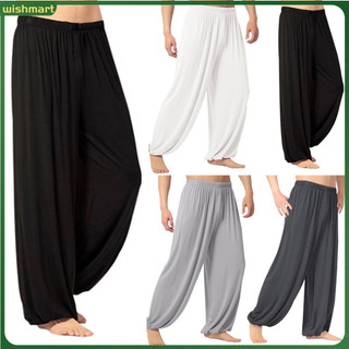 Quần Dài Ống Rộng Màu Trơn Tập Yoga Cho Nam