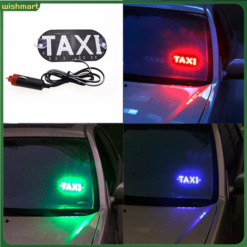 Bảng đèn LED báo tín hiệu chữ Taxi gắn kính chắn gió xe hơi