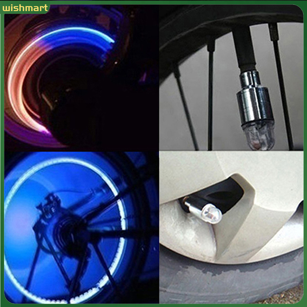 [Wm] Đèn Led Gắn Van Bánh Xe Hơi / Xe Đạp