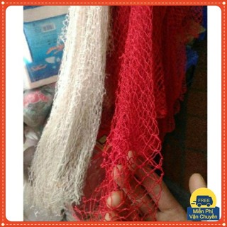 Giẻ rửa chén bát dạng lưới màu trắng và đỏ - Rẻ lưới giá rẻ OKAMAS